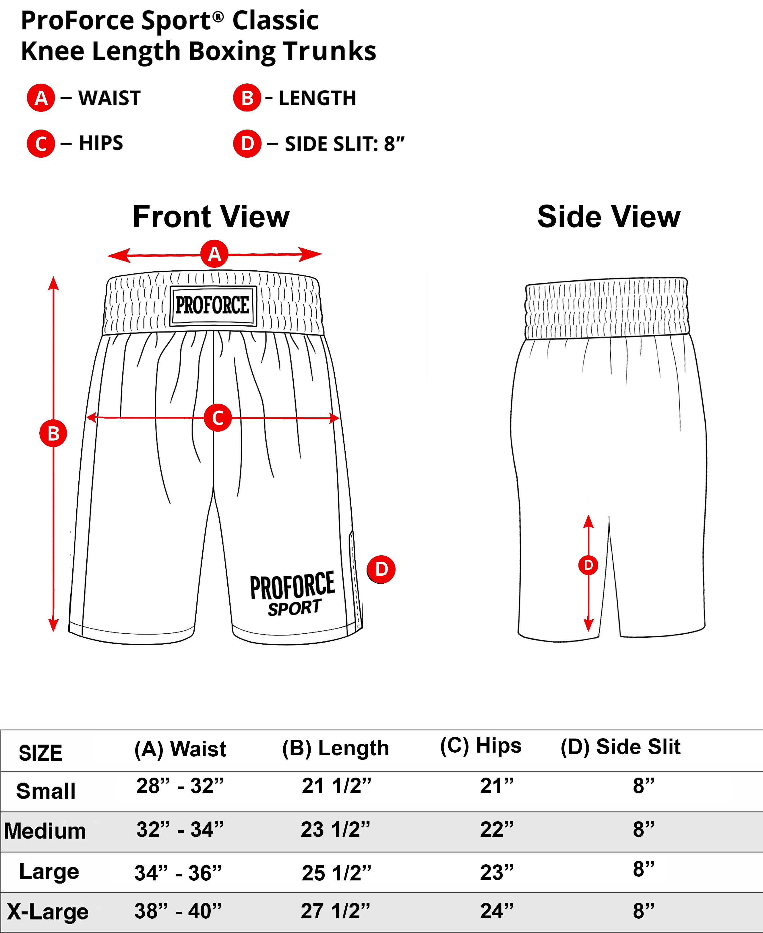 Size Spec Chart