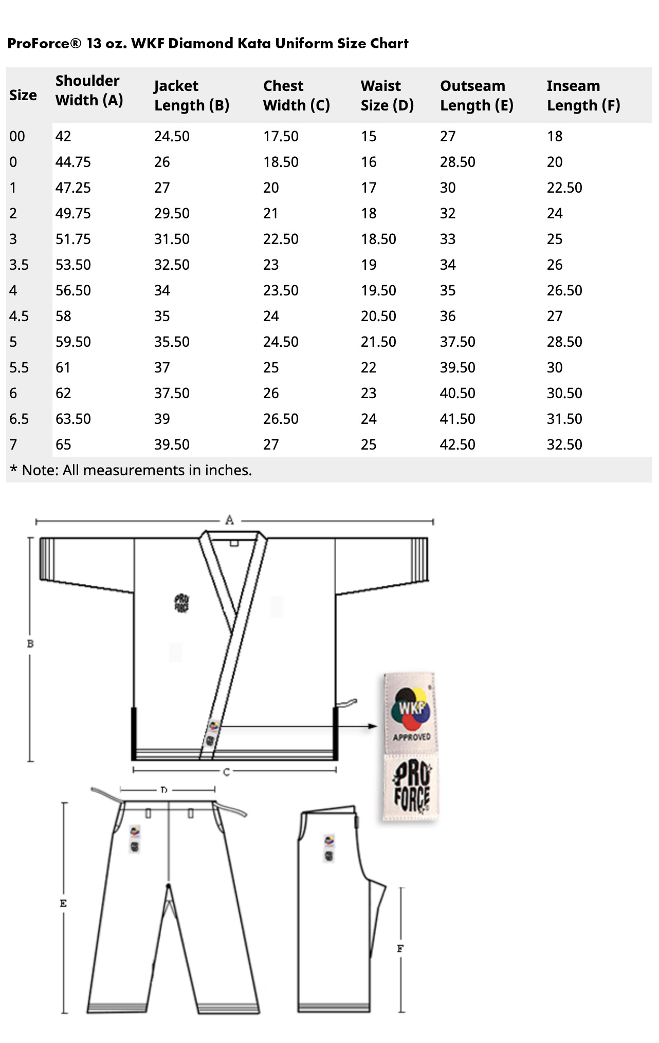 ProForce® 13 oz. Diamond Kata Gi (Traditional Drawstring) - 100% Brush ...