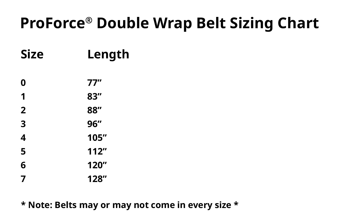 470011 Size Chart