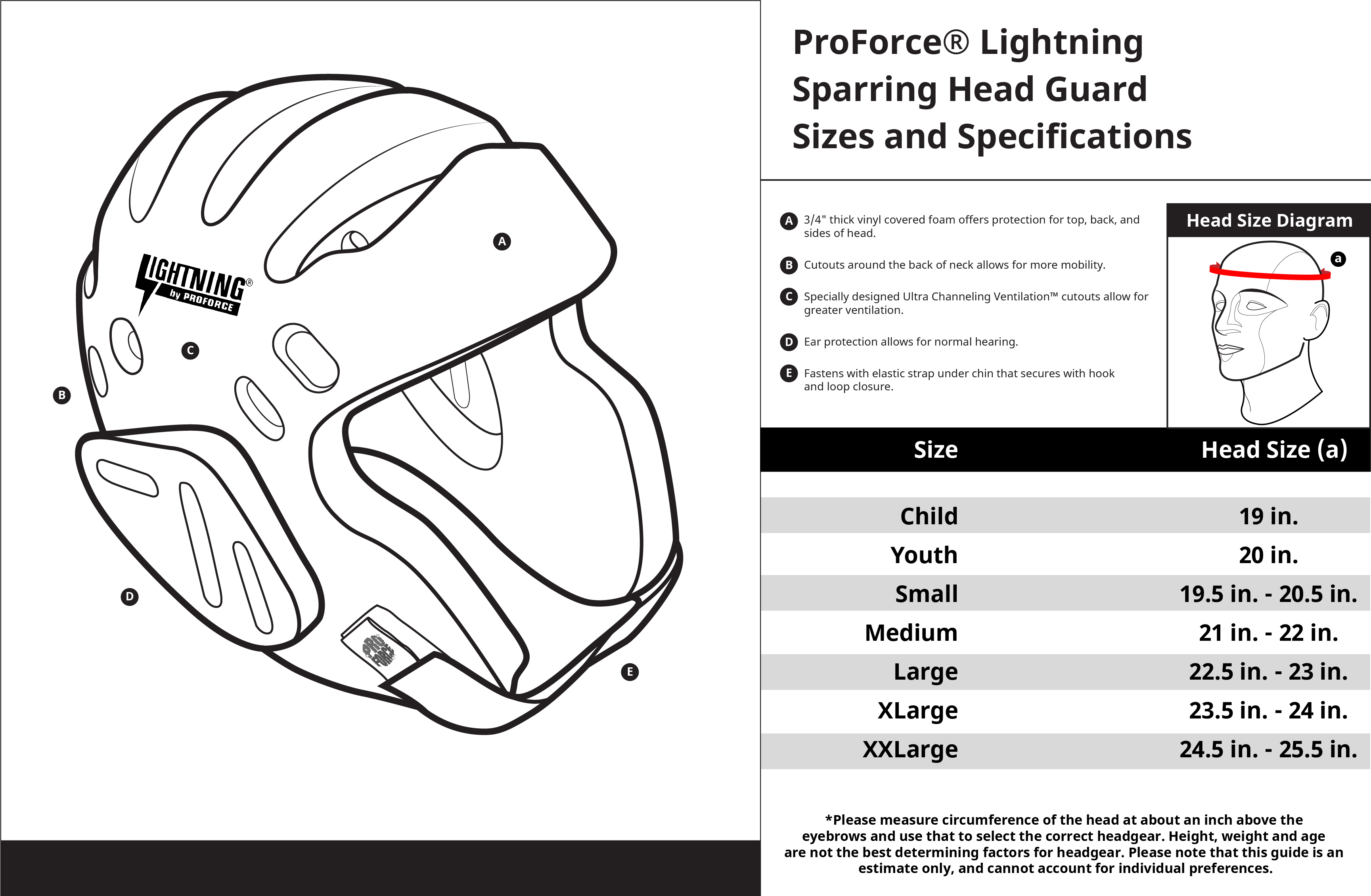 Lightning by PROFORCE Sparring Martial Arts White Helmet Adult Size Large